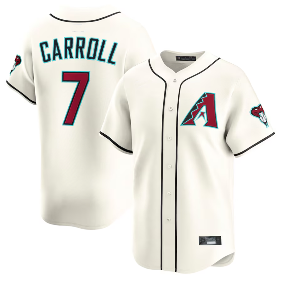 Broks A.Diamondbacks #7 Corbin Carroll Player Cream Limited American Personalized Stitched Jerseys