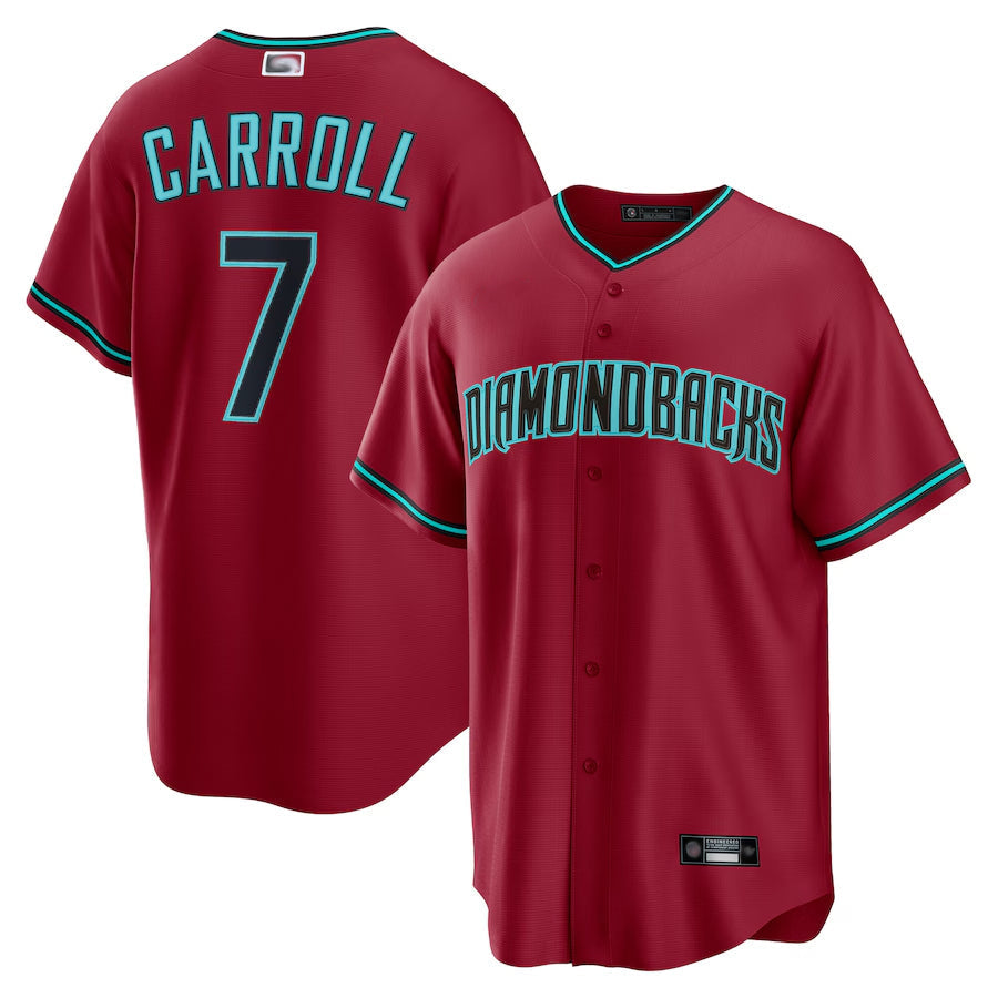 Broks A.Diamondbacks #7 Corbin Carroll Player Red Home Replica Personalized Stitched Jerseys