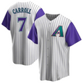 Broks A.Diamondbacks #7 Corbin Carroll Player Cream Throwback Cooperstown Limited Personalized Stitched Jerseys