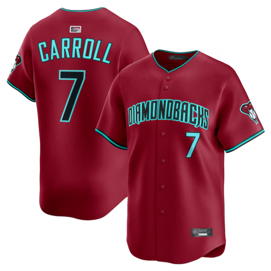 Broks A.Diamondbacks #7 Corbin Carroll Player Red Alternate Limited Personalized Stitched Jerseys