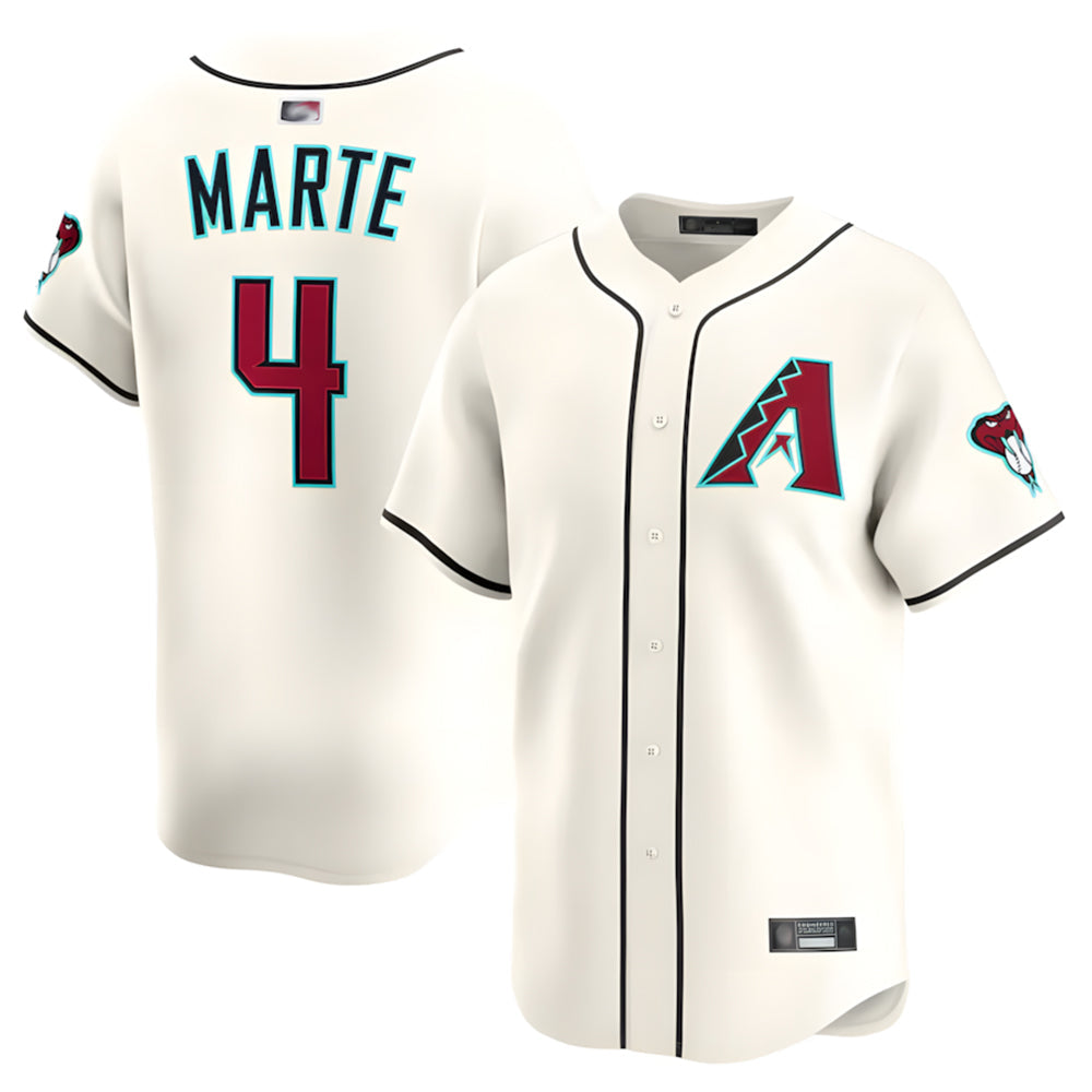Broks A.Diamondbacks #4 Ketel Marte Player Cream Limited Stitched Jerseys