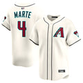 Broks A.Diamondbacks #4 Ketel Marte Player Cream Limited Stitched Jerseys