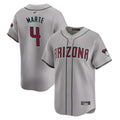 Broks A.Diamondbacks #4 Ketel Marte Player Gray Replica Game Stitched Jerseys
