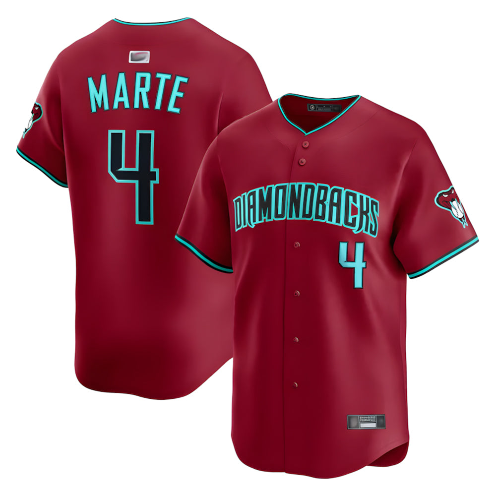 Broks A.Diamondbacks #4 Ketel Marte Player Red Home Limited Stitched Jerseys