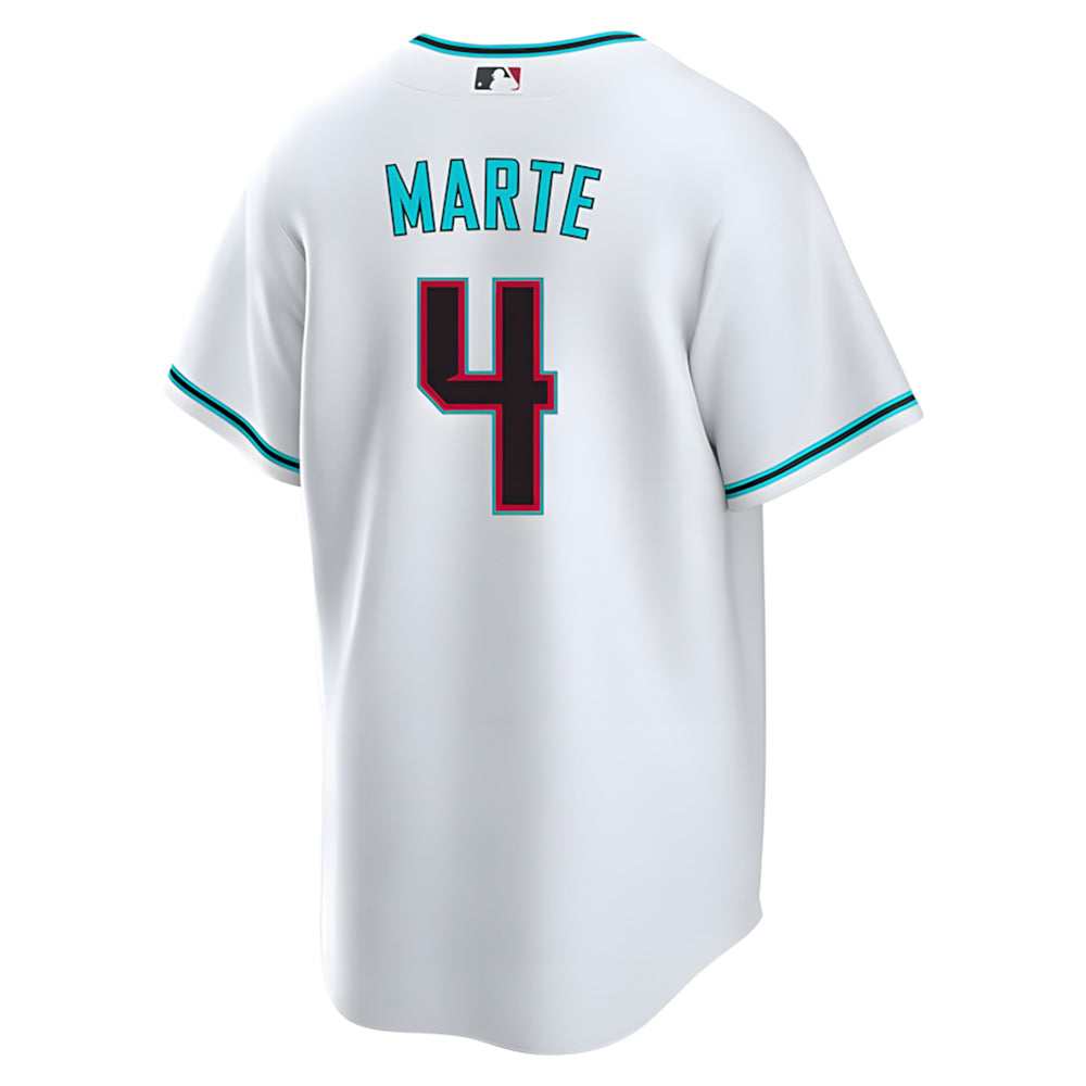 Broks A.Diamondbacks #4 Ketel Marte Player White Replica Alt Game Stitched Jerseys