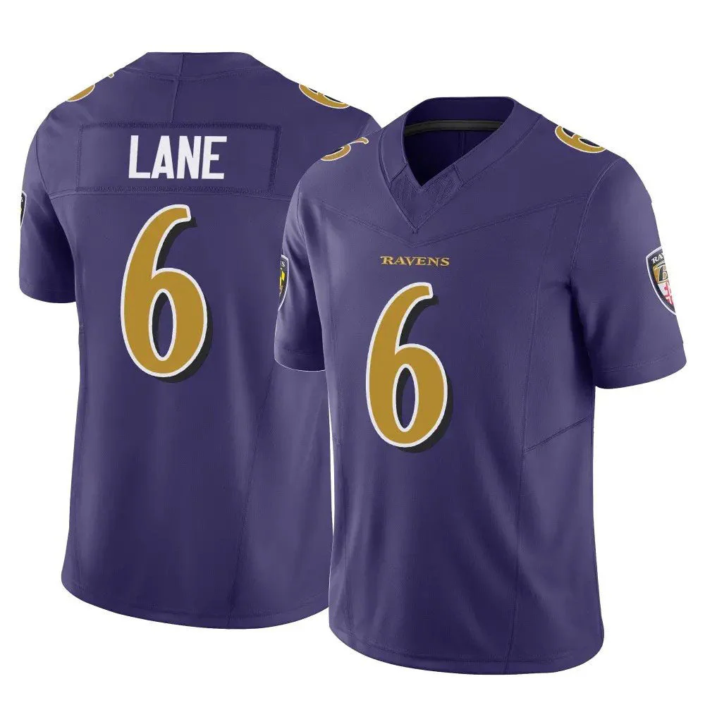 Broks B.Ravens #6 Ja'Kobi Lane Purple Vapor F.U.S.E. Limited Stitched American Football Jerseys Size