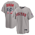 Broks B.Red Sox #16 Jarren Duran Player Gray Road USA 250 Fourth of July Home Game Stitched Jerseys