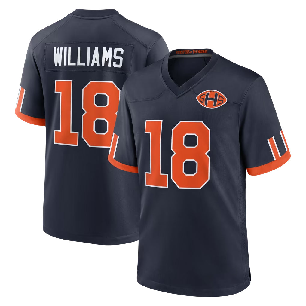 Broks C.Bears #18 Caleb Williams Player Navy 2026 Rivalries Collection Home Game Stitched Jerseys