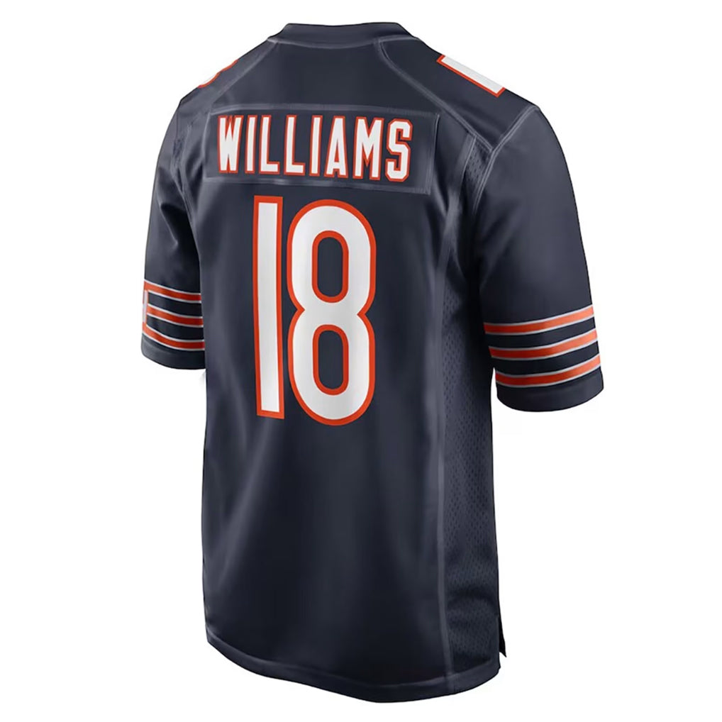 Broks C.Bears #18 Caleb Williams Player Navy Home Game Stitched Jerseys