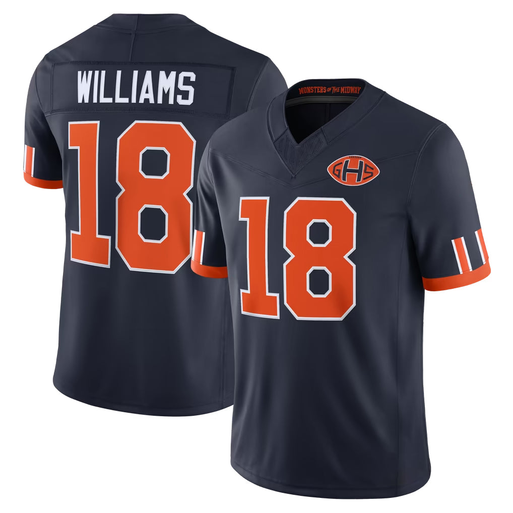 Broks C.Bears #18 Caleb Williams Player Navy Limited 2026 Rivalries Collection Home Game Stitched Jerseys