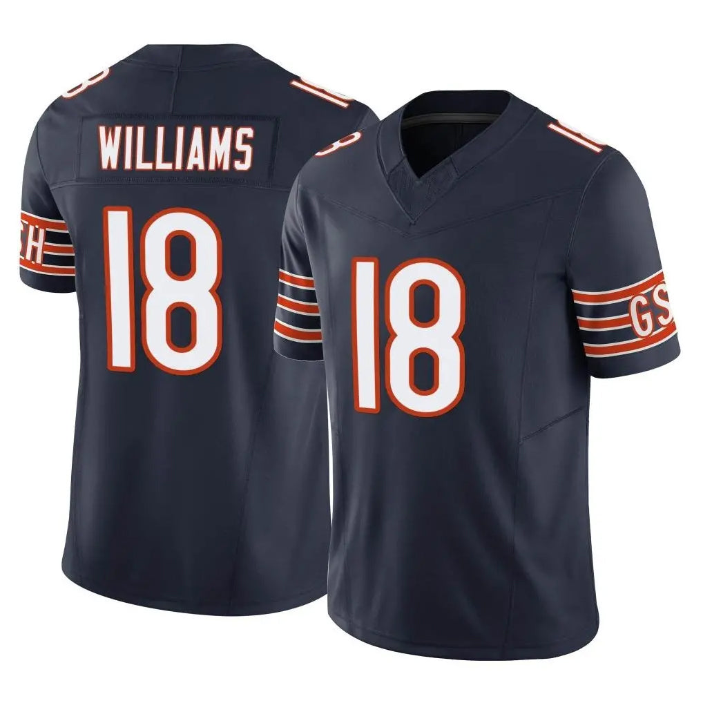 Broks C.Bears #18 Caleb Williams Player Navy Vapor F.U.S.E. Limited Home Game Stitched Jerseys