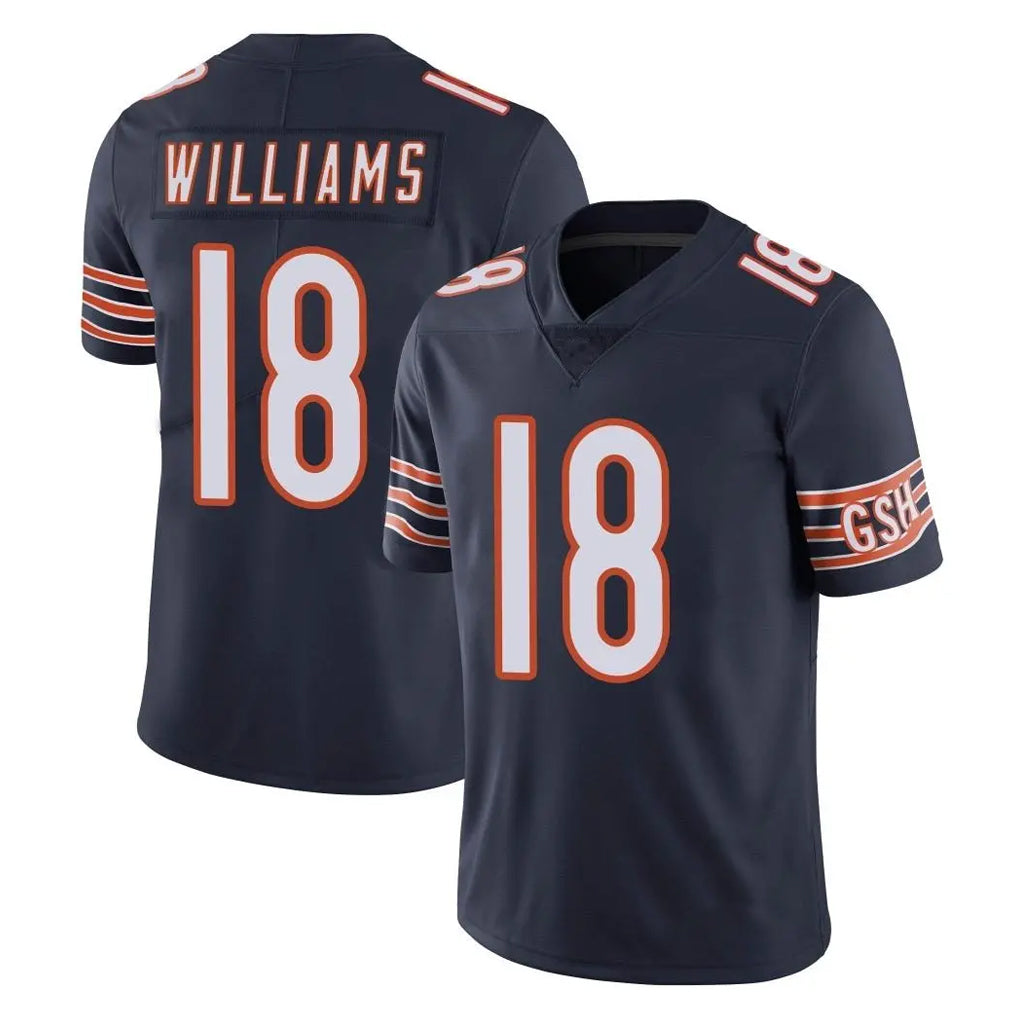 Broks C.Bears #18 Caleb Williams Player Navy Vapor Untouchable Limited Home Game Stitched Jerseys