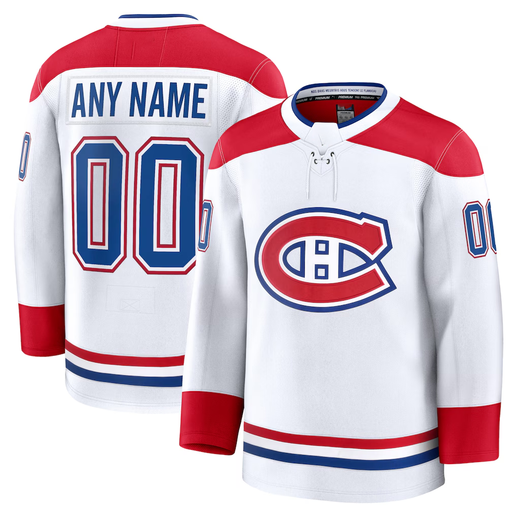 Broks Cheap M.Canadiens White Away Premium Jerseys