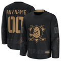Broks Custom A.Ducks Black 2024 Military Appreciation Practice Jerseys