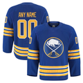 Broks Custom B.Sabres Royal Home Authentic Pro Stitched Jerseys