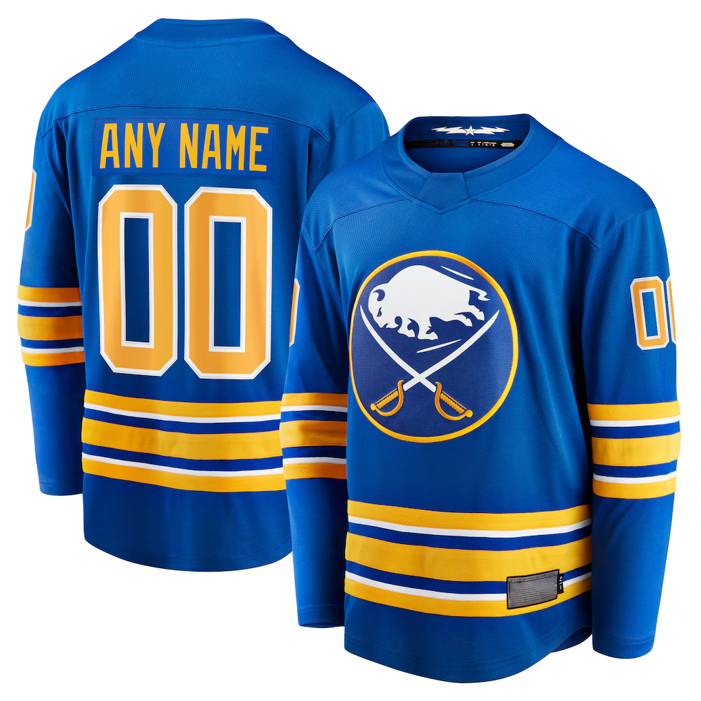 Broks Custom B.Sabres Royal Home Breakaway Stitched Jerseys