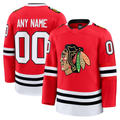 Broks Custom C.Blackhawks Red Home Premium Jerseys