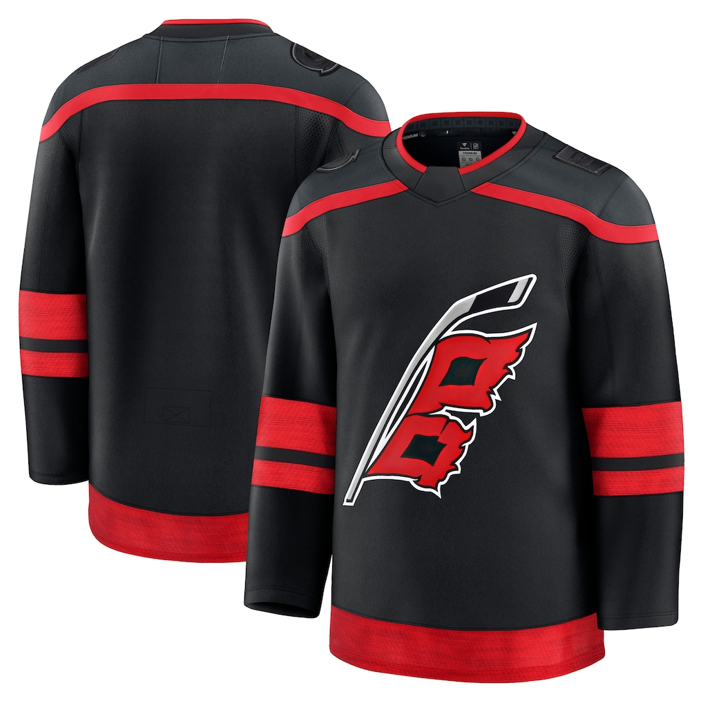 Broks Custom C.Hurricanes Black Home Premium Stitched Jerseys