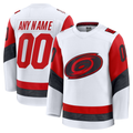 Broks Custom C.Hurricanes White Away Premium Stitched Jerseys