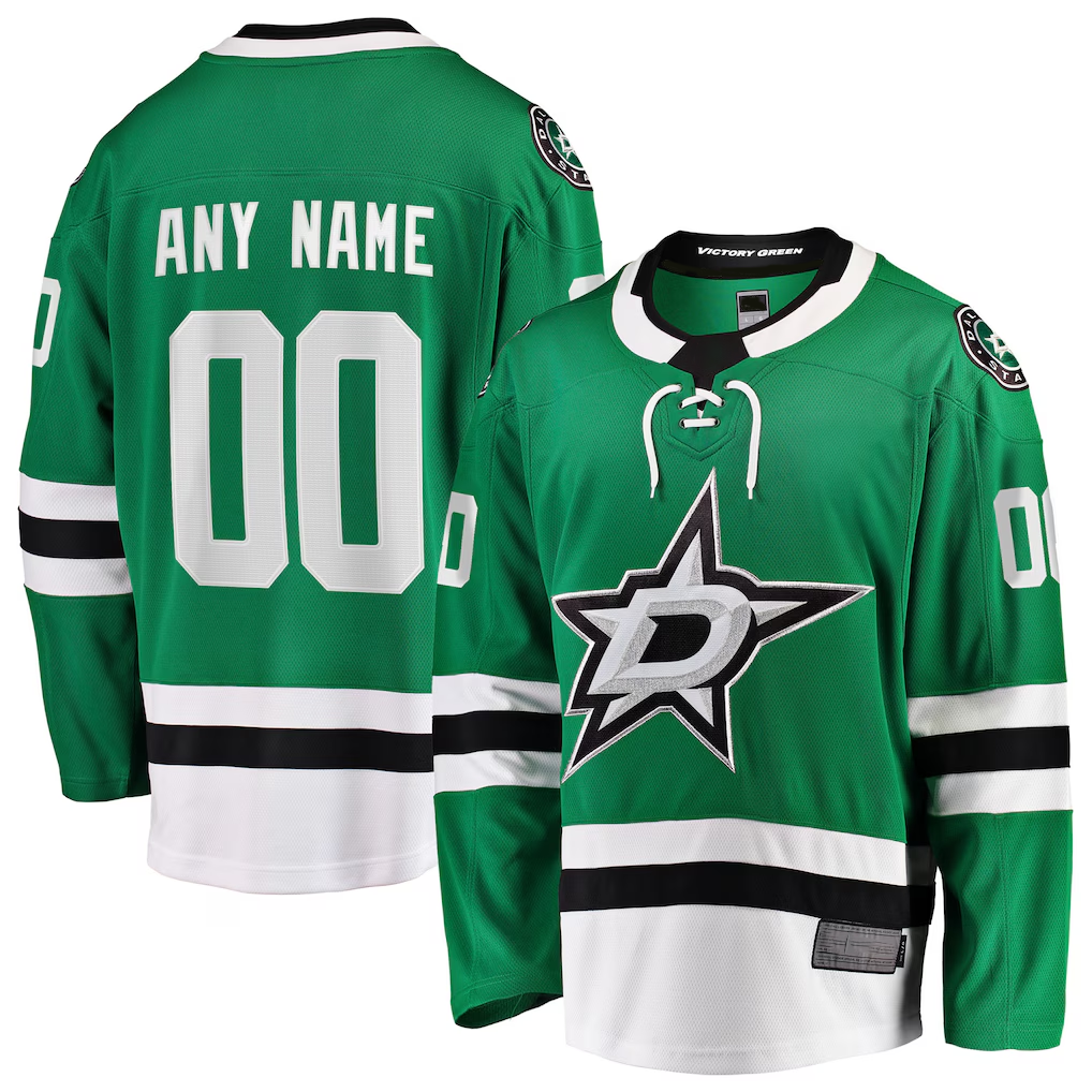 Broks Custom D.Stars Green Home Breakaway Jerseys