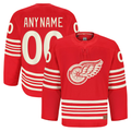 Broks Custom DR.Wings Red Anniversary Authentic Pro Jerseys