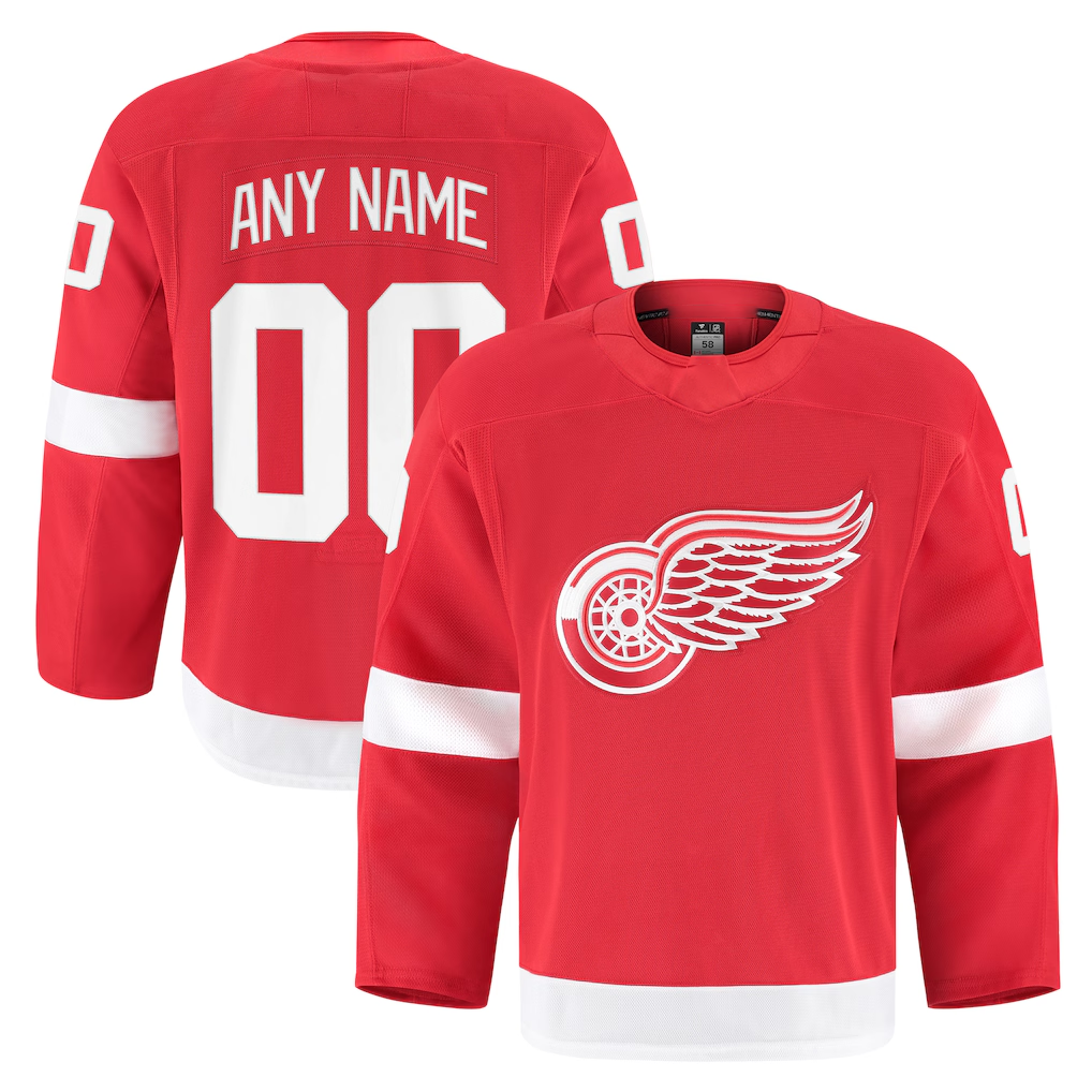 Broks Custom DR.Wings Red Home Authentic Pro Jerseys
