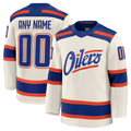 Broks Custom E.Oilers Light Beige Alternate Premium Jerseys