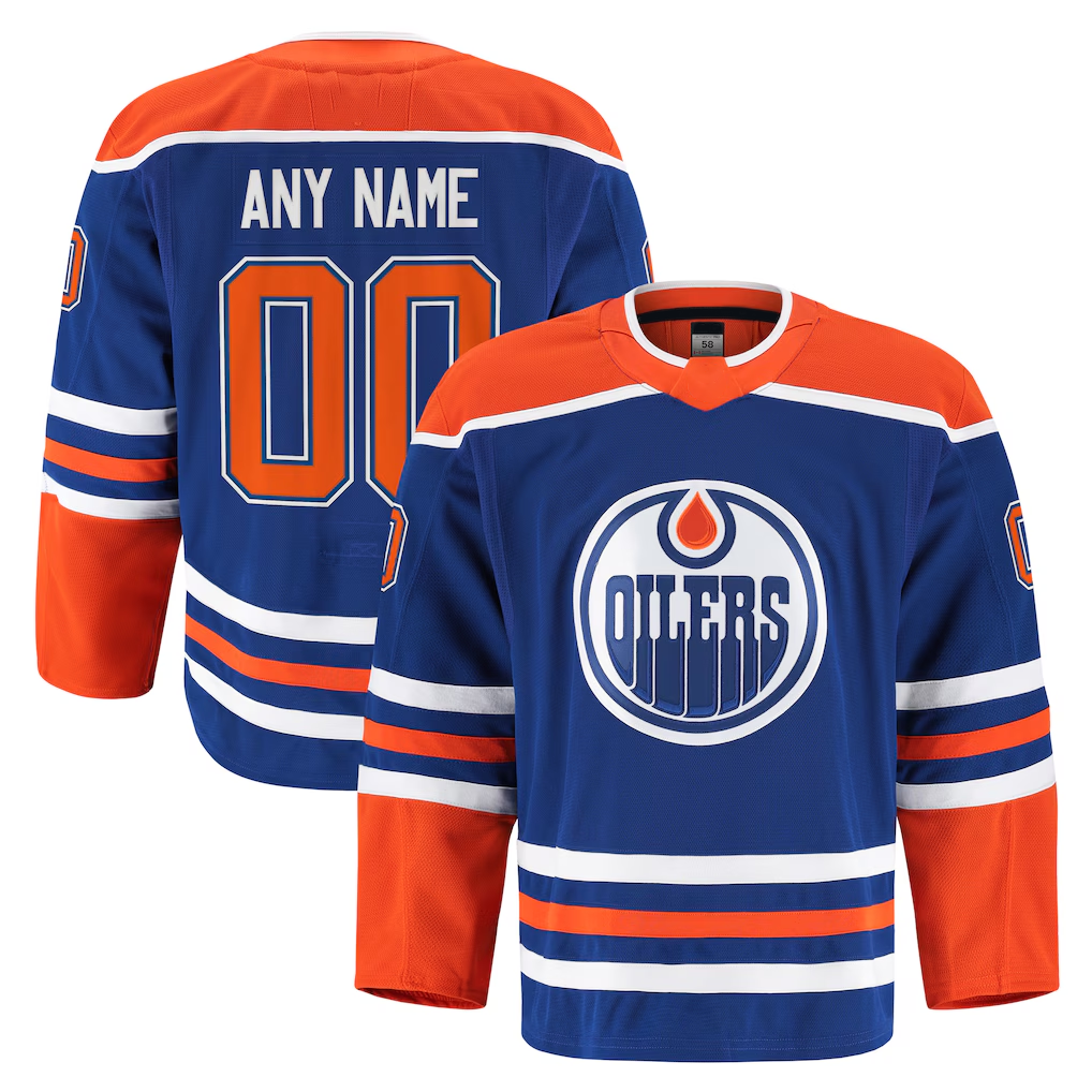 Broks Custom E.Oilers Royal Home Authentic Pro Jerseys