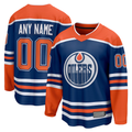 Broks Custom E.Oilers Royal Home Breakaway Jerseys