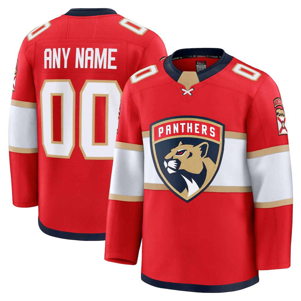 Broks Custom F.Panthers Red Home Premium Jerseys