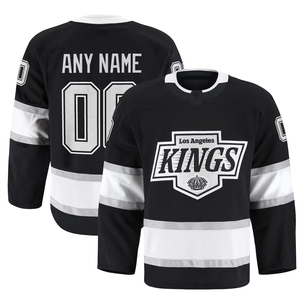 Broks Custom LA.Kings Black Home Authentic Pro Jerseys
