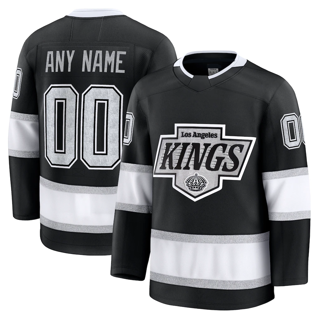 Broks Custom LA.Kings Black Home Premium Jerseys