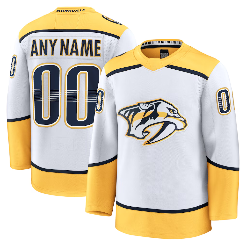 Broks Custom N.Predators White Away Premium Jerseys