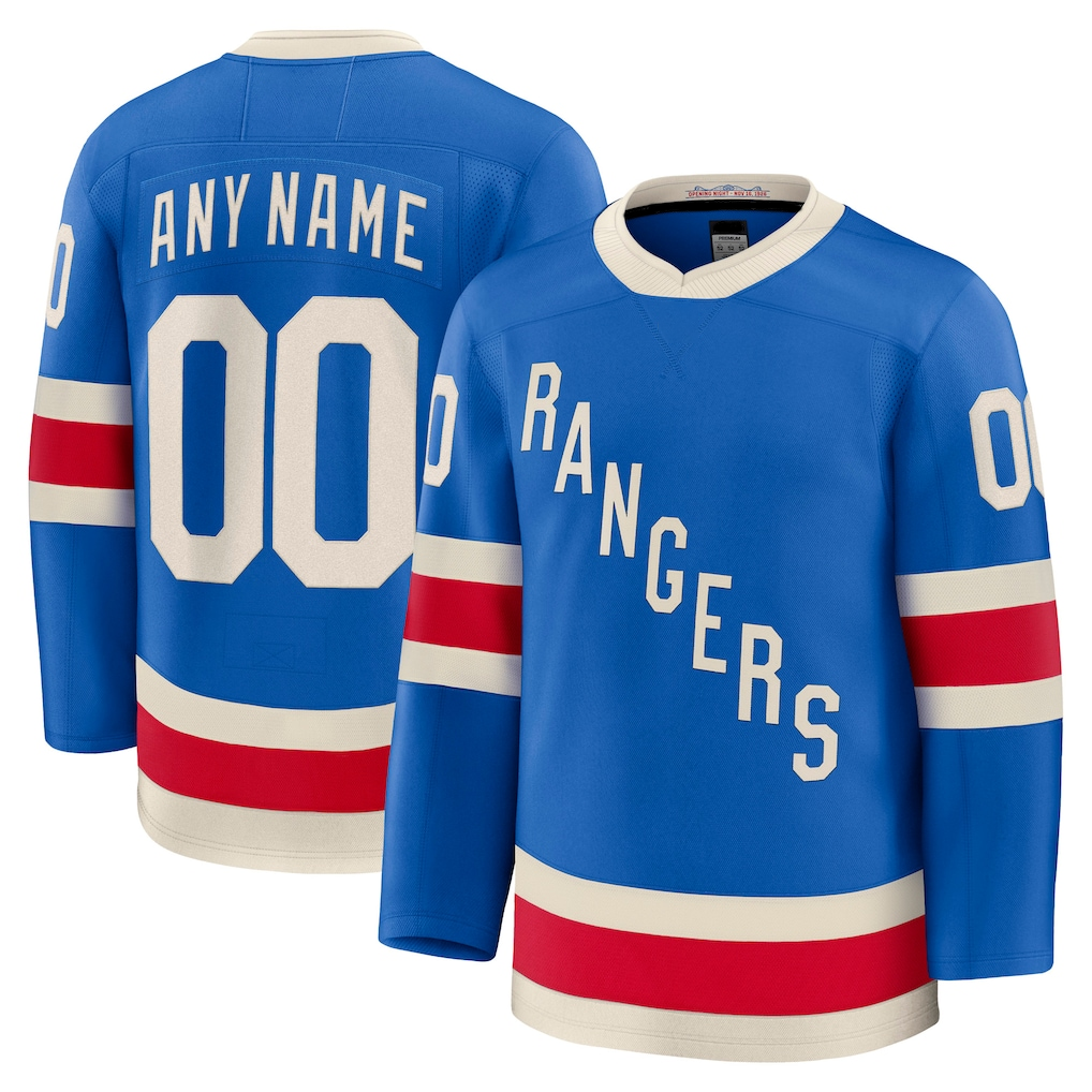 Broks Custom NY.Rangers Blue Centennial Premium Jerseys