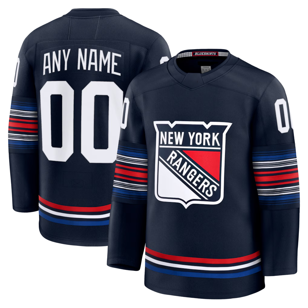 Broks Custom NY.Rangers Navy Alternate Premium Jerseys