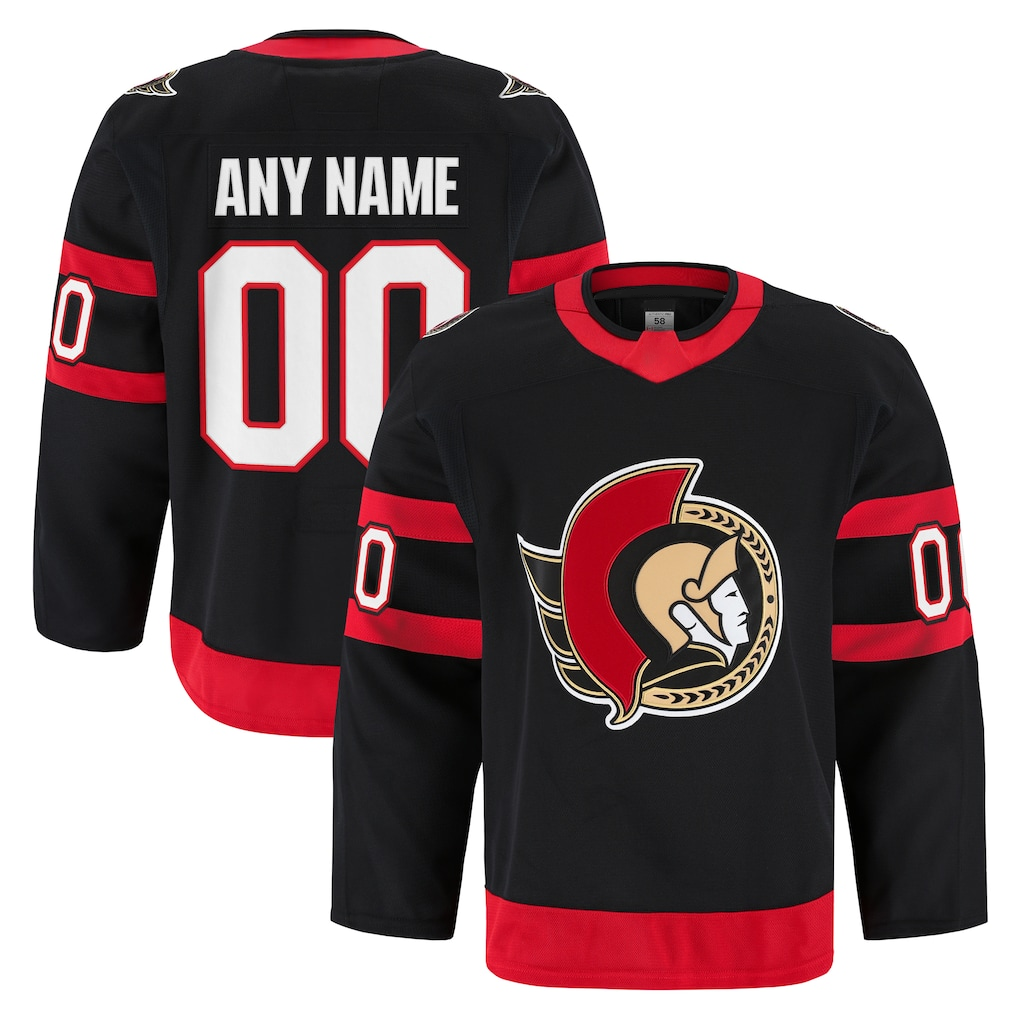 Broks Custom O.Senators Black Home Authentic Pro Jerseys