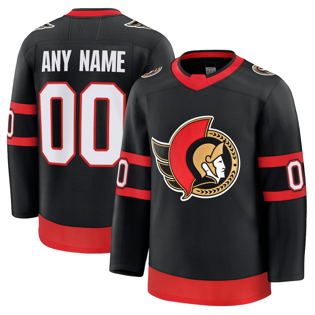 Broks Custom O.Senators Black Home Premium Jerseys