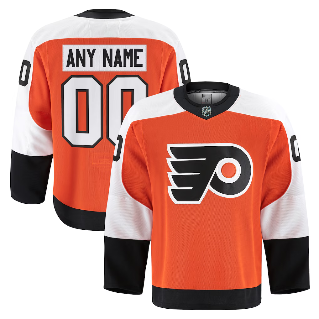 Broks Custom P.Flyers Orange Home Authentic Pro Jerseys