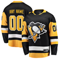 Broks Custom P.Penguins Black Home Breakaway Jerseys