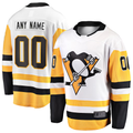 Broks Custom P.Penguins White Away Breakaway Jerseys