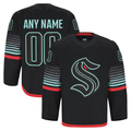 Broks Custom S.Kraken Black Alternate Authentic Pro Jerseys