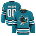 Broks Custom SJ.Sharks Teal Home Authentic Pro Jerseys