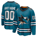 Broks Custom SJ.Sharks Teal Home Breakaway Jerseys