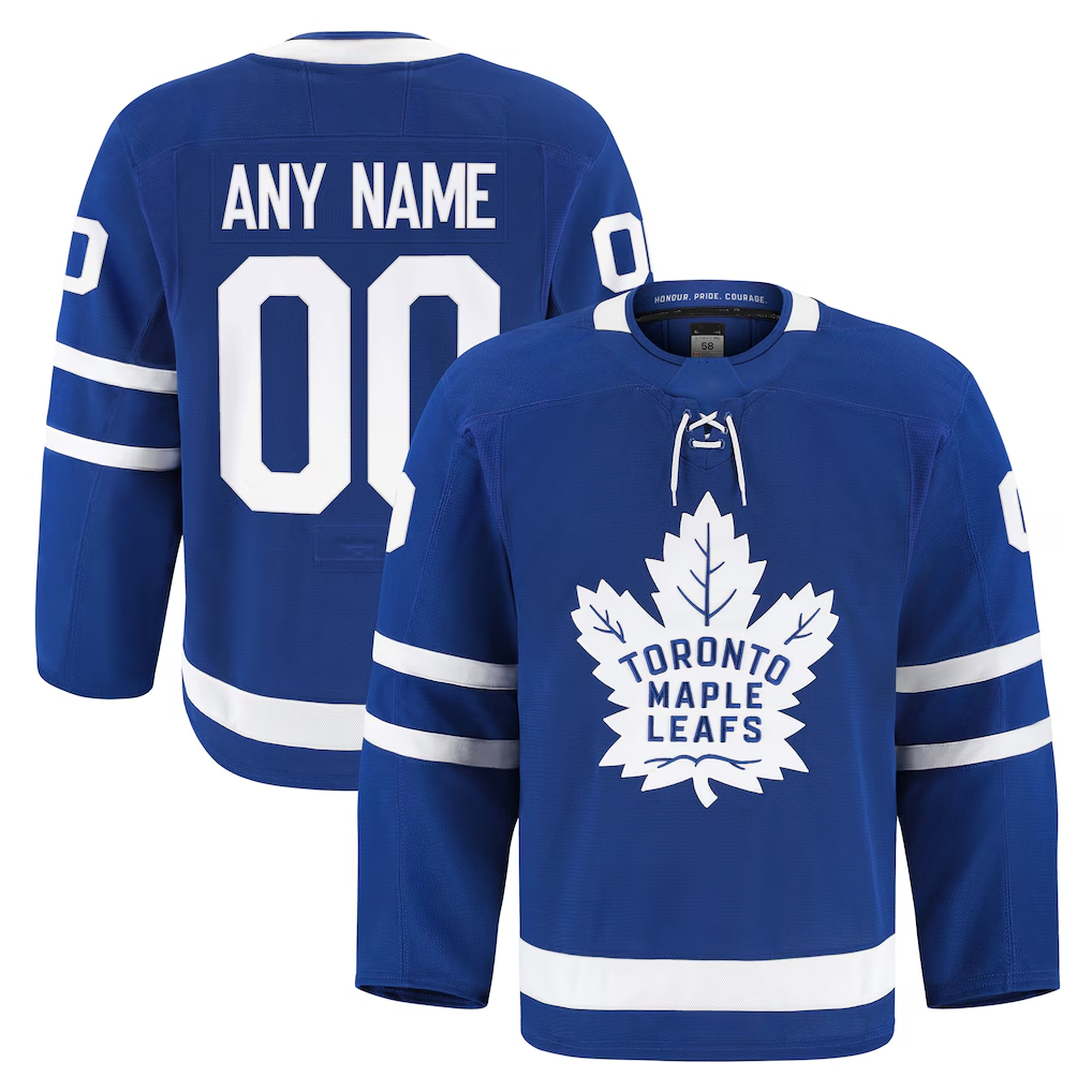 Broks Custom TM.Leafs Blue Home Authentic Pro Jerseys