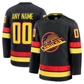 Broks Custom V.Canucks Black Alternate Premium Jerseys