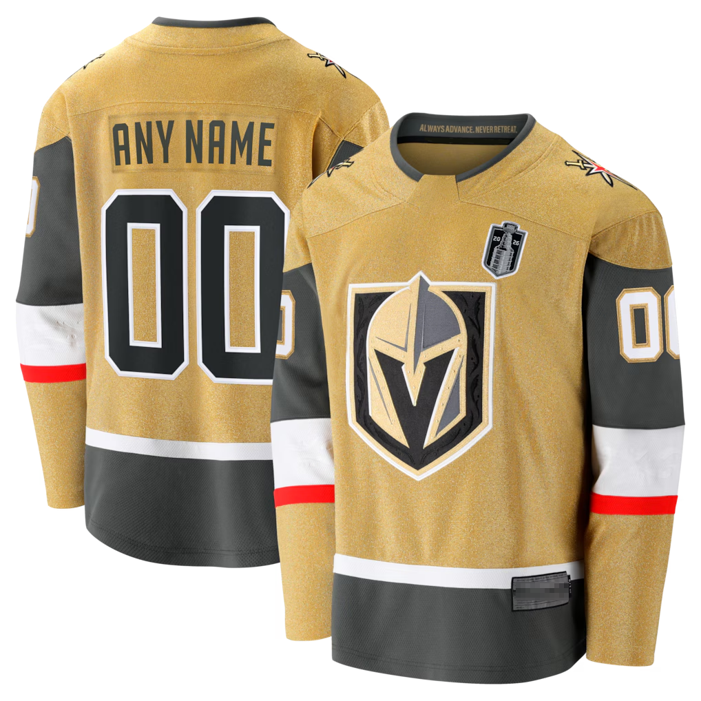 Broks Custom VG.Knights Gold 2026 Stanley Cup Final Breakaway Jerseys