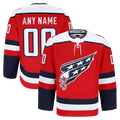 Broks Custom W.Capitals Red Alternate Authentic Pro Jerseys