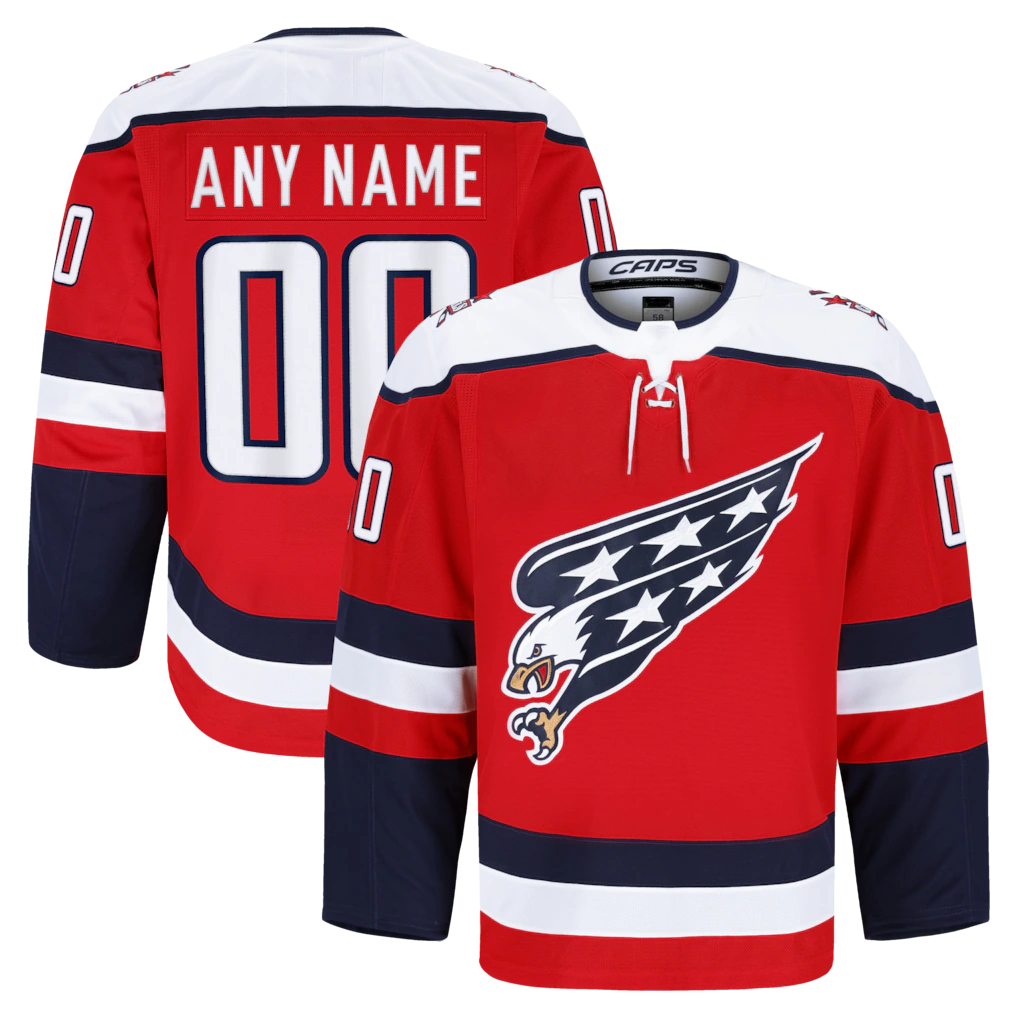 Broks Custom W.Capitals Red Alternate Authentic Pro Jerseys