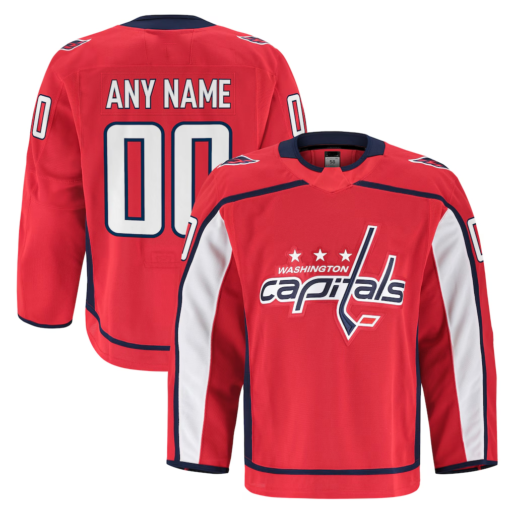Broks Custom W.Capitals Red Home Authentic Pro Jerseys