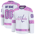 Broks Custom W.Capitals White 2024 Hockey Fights Cancer Practice Jerseys